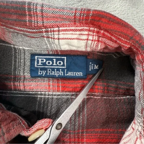 Polo Ralph Lauren Flannel Shirt Men's Sz M Button Long Sleeve Lumberjack - Picture 4 of 8